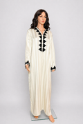 Abaya Jawhara Blanche Crème