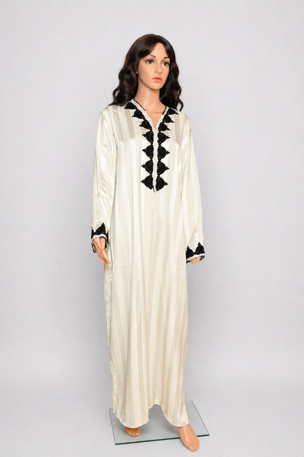 Abaya Jawhara Blanche Crème