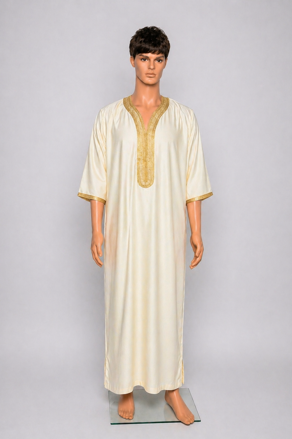 Abaya marocaine pour hommes - manches courtes