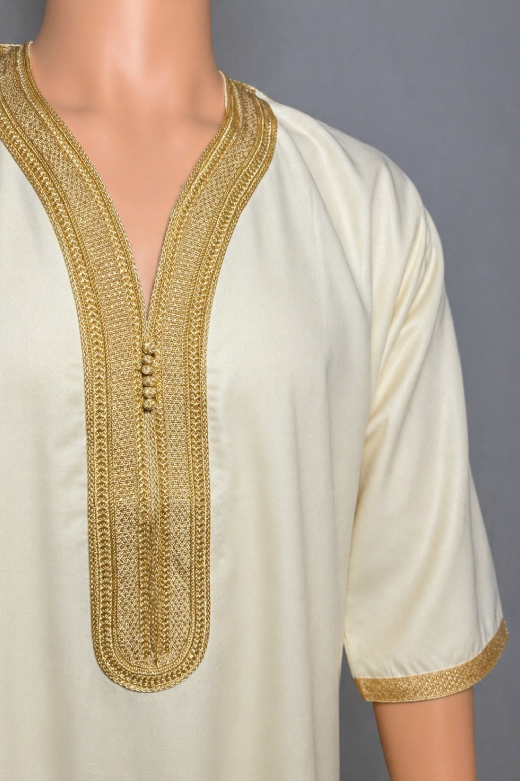 Abaya marocaine pour hommes - manches courtes