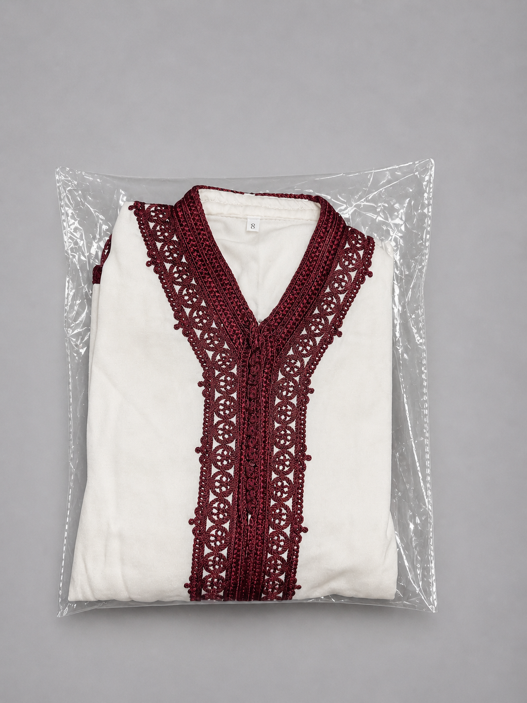 Jabador homme enfant 3 pièces - Blanc cassé et Rouge