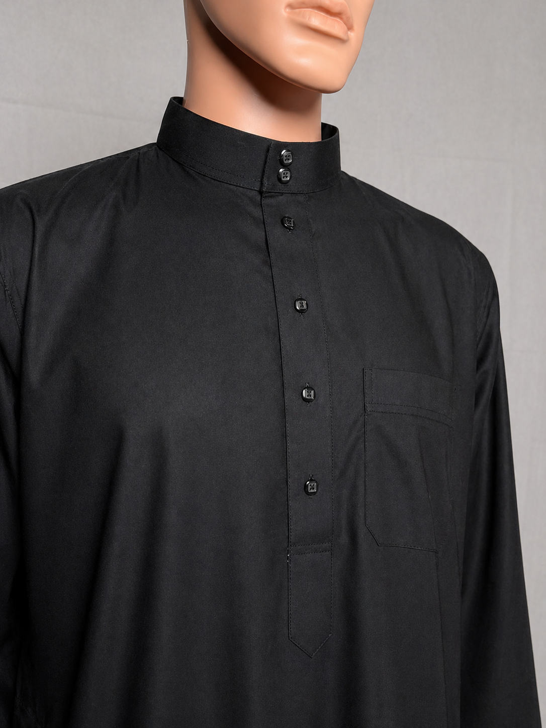 Qamis Noir Classique Homme et Enfant