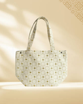 Sac cabas marocain Zellij – Sac grand en tissu marocain fait main à motif mosaïque géométrique